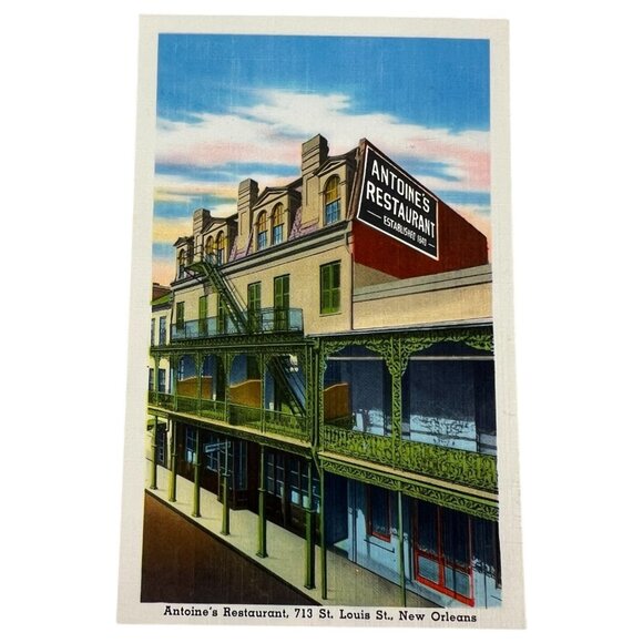 Vintage LA New Orleans Antoines Restaurant Souvenir Booklet & Postcard Unposted - Picture 6 of 7